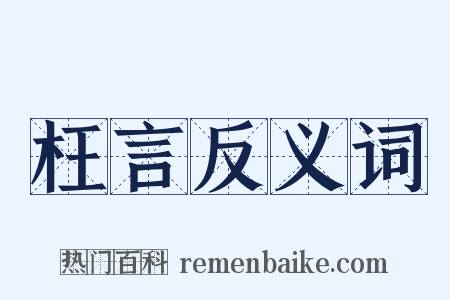 枉言反义词是什么意思的图片
